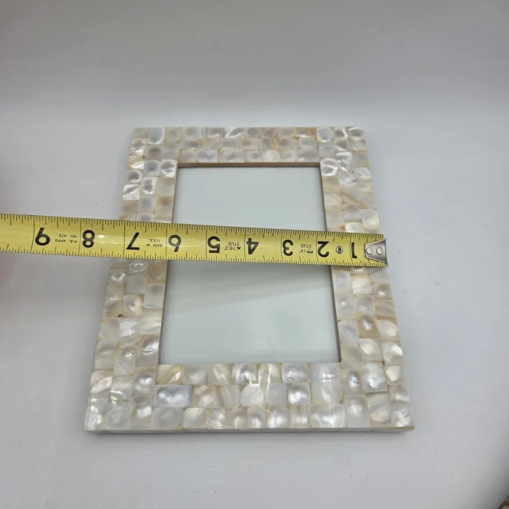 Marble Photo Frame with Mother of Pearl Handcrafted in India 7